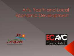 Youth, Art And Economic Development Presentation