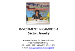 INVESTMENT IN CAMBODIA