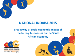 Breakaway 3 – Socio-economic impact of the lottery businesses on