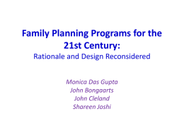 Family Planning Programs for the 21st Century