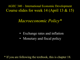 Week 14: Macroeconomics and fiscal policy
