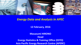 Energy Data and Analysis in APEC