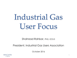 Industrial Gas User Focus
