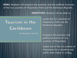 Tourism in the Caribbean PPT