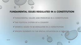 L8 Fundamental Issues Regulated in a Constitution