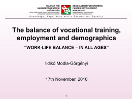 The balance of vocational training, employment and demographics
