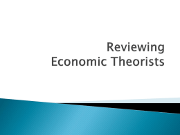 19th C. Economic Theory