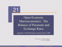 The Balance of Payments and Exchange Rates