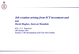 Job creation arising from ICT investment and use