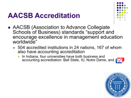 AACSB Accreditation - University of Southern Indiana