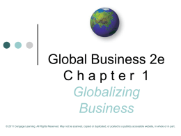 Globalizing Business