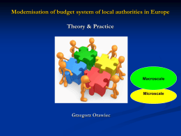 Modernisation of budget system of local authorities in Europe