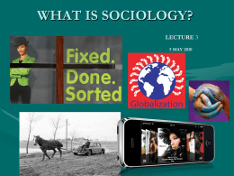 WHAT IS SOCIOOGY?