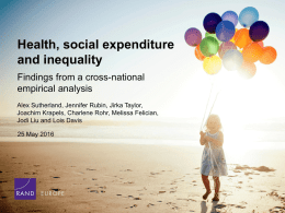 Social spending and health outcomes