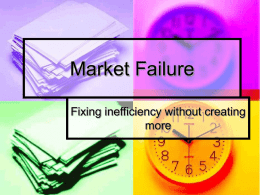 H Market Failure externalities