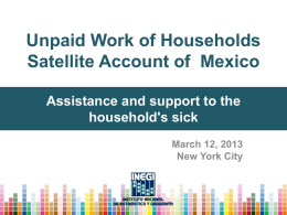 Unpaid Work of Households Satellite Account of Mexico