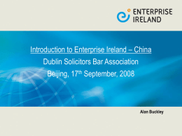 Enterprise Ireland - the Dublin Solicitors Bar Association