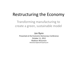 Restructuring the Economy
