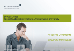 Aled Jones – Resource Constraint