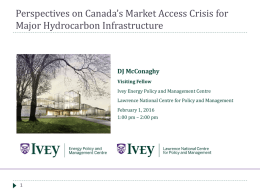 Report Ivey Energy Policy and Management Centre