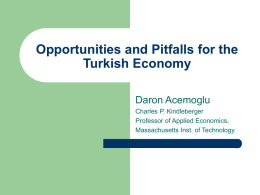 Opportunities and Pitfalls for Turkish Economic Growth