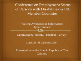 Conference on Employment of Persons with Disabilities in OIC