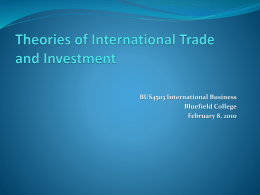 International Business Trade Theories - MyBC