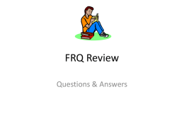 FRQ Review Answersx