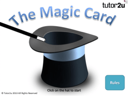 the Magic Card - Amazon Web Services