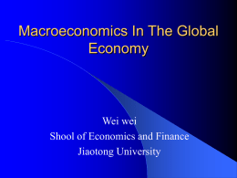 Macroeconomics In The Global Economy
