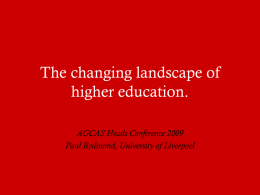 The changing landscape of higher education