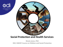 Social Protection and Services - Institute of Development Studies