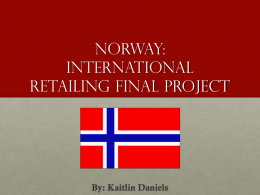 Norway: International Retailing Final Project