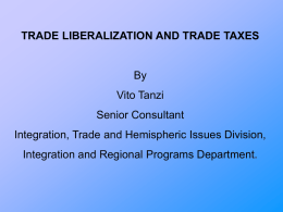 trade liberalization and trade taxes - Inter