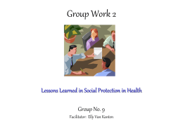 Lessons Learned in Social Protection in Health