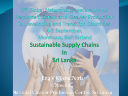 Green Procurement in Sri Lanka