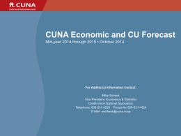 CUNA Credit Union Forecast