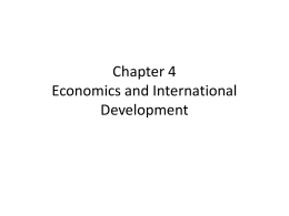 Chapter 4 Economics and International Development