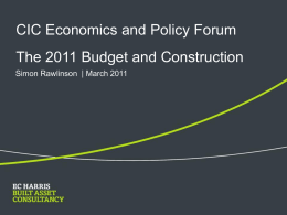 The 2011 budget as it impacts construction