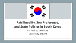 A Tale of Birth Sex Ratios in South Korea and