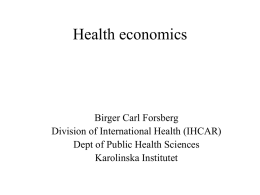 Health economics - Studentportalen