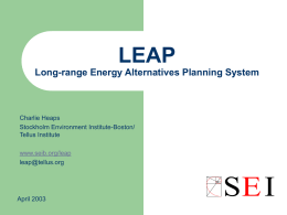 Long-range Energy Alternatives Planning system (LEAP)