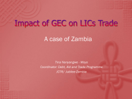 Impact of GEC on Zambia