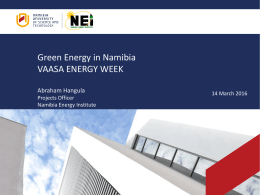 Namibia Energy Institute (NEI) VISION