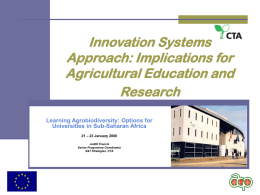 Innovations Systems Approach