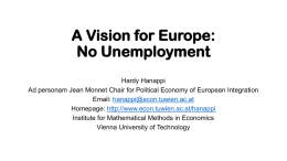 A Vision for Europe: No Unemployment