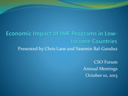 Economic Impact of IMF Programs on LICs