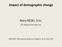 Regional impact of demographic change ADAPT2Dc Transnational