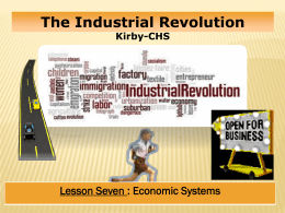 Industrial Revolution Lesson #7 - North Clackamas School District