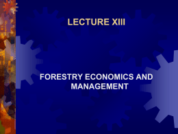 Forest Management Objectives - Department of Real Estate and